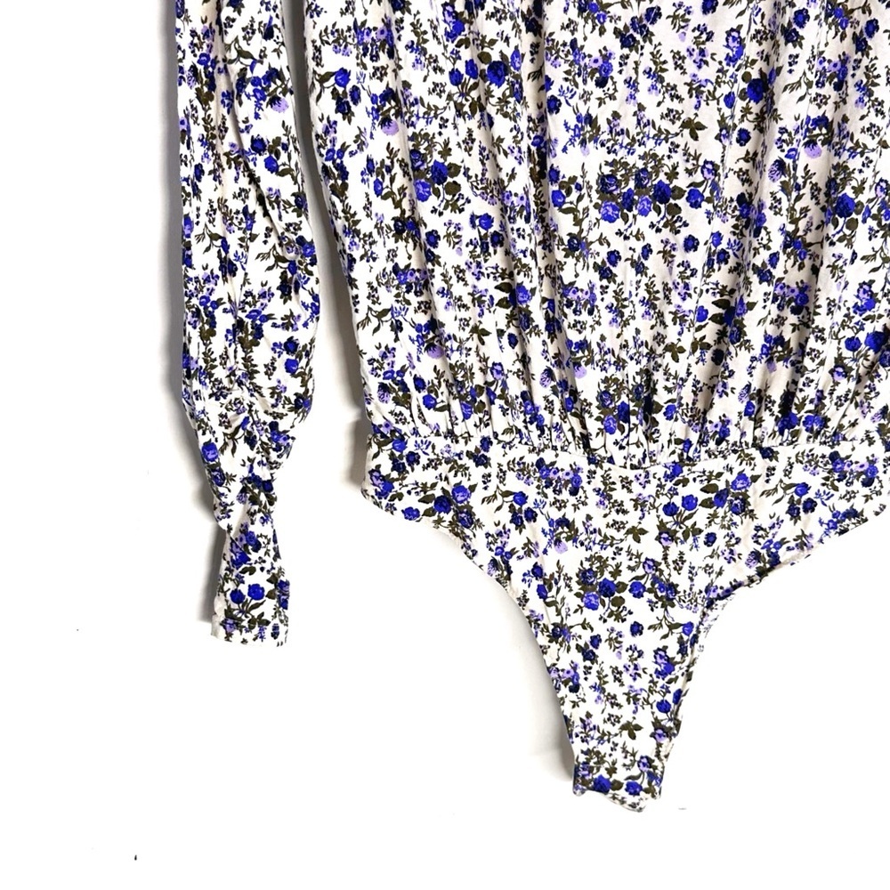 Free People Intimately Soft Long Sleeves Floral Kaya Printed Bodysuit Size S - Picture 8 of 14